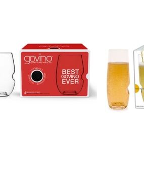 Govino Go Anywhere 6 Champagne Flutes + 2 Wine Cups Clear Shatterproof